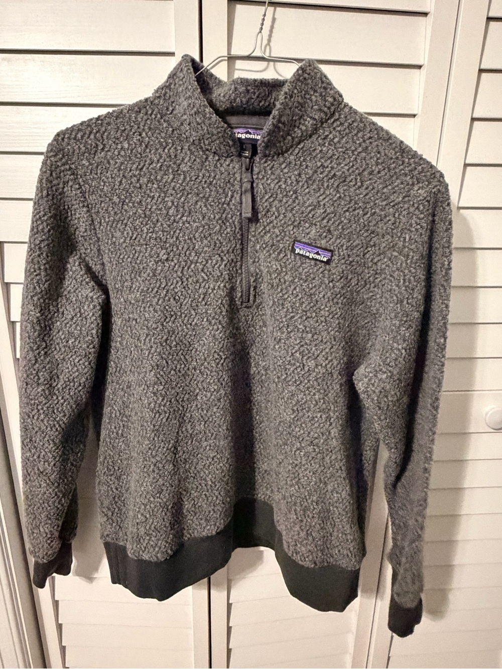 Patagonia Gray Heather Quarter-Zip Fleece Pullover